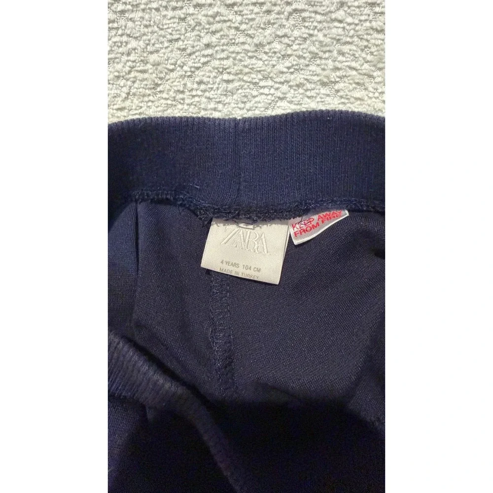Zara Kids Girls Pleated Skort Set  Navy Blue